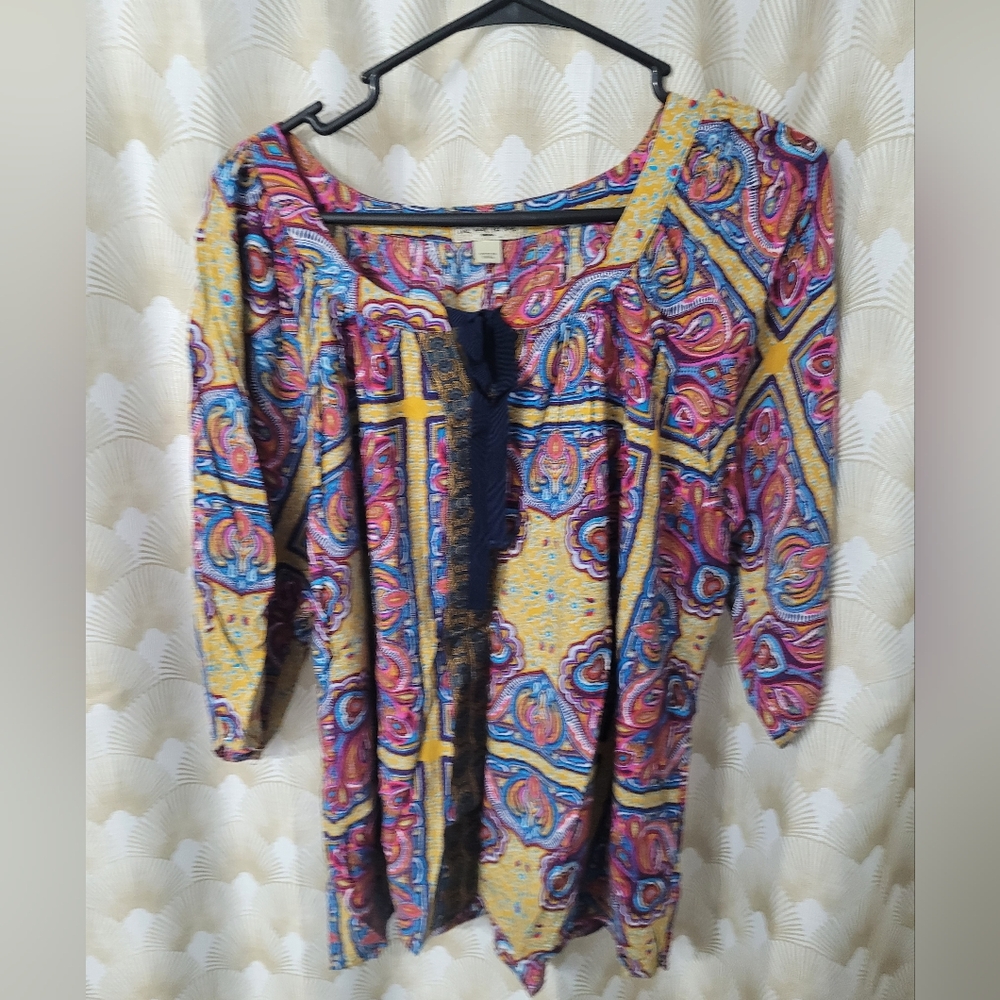 Colorful Paisley Patterned Blouse